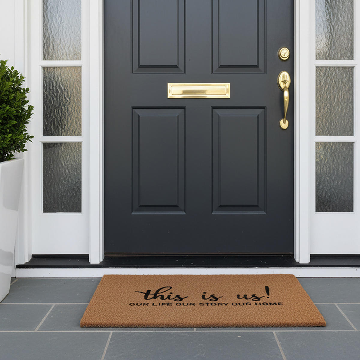 ROHOŽ - světle hnědá, textil/plast (60/40cm) - Relaxdays