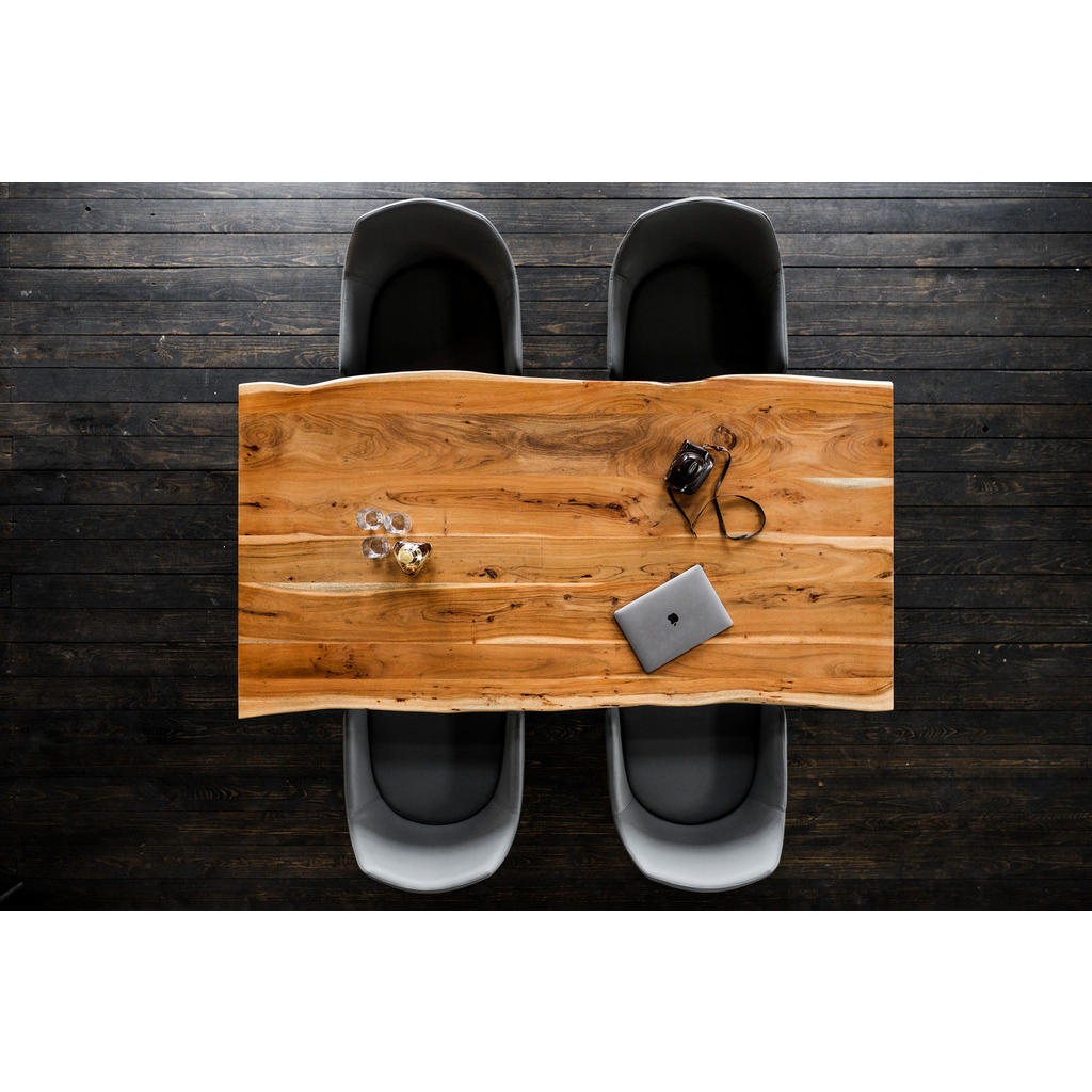 Thumbnail - Kawola Esstisch, Natur, Schwarz, Holz, Echtholz,Akazie, Rechteckig, 85x76x120 cm, Esszimmer, Tische, Esstische
