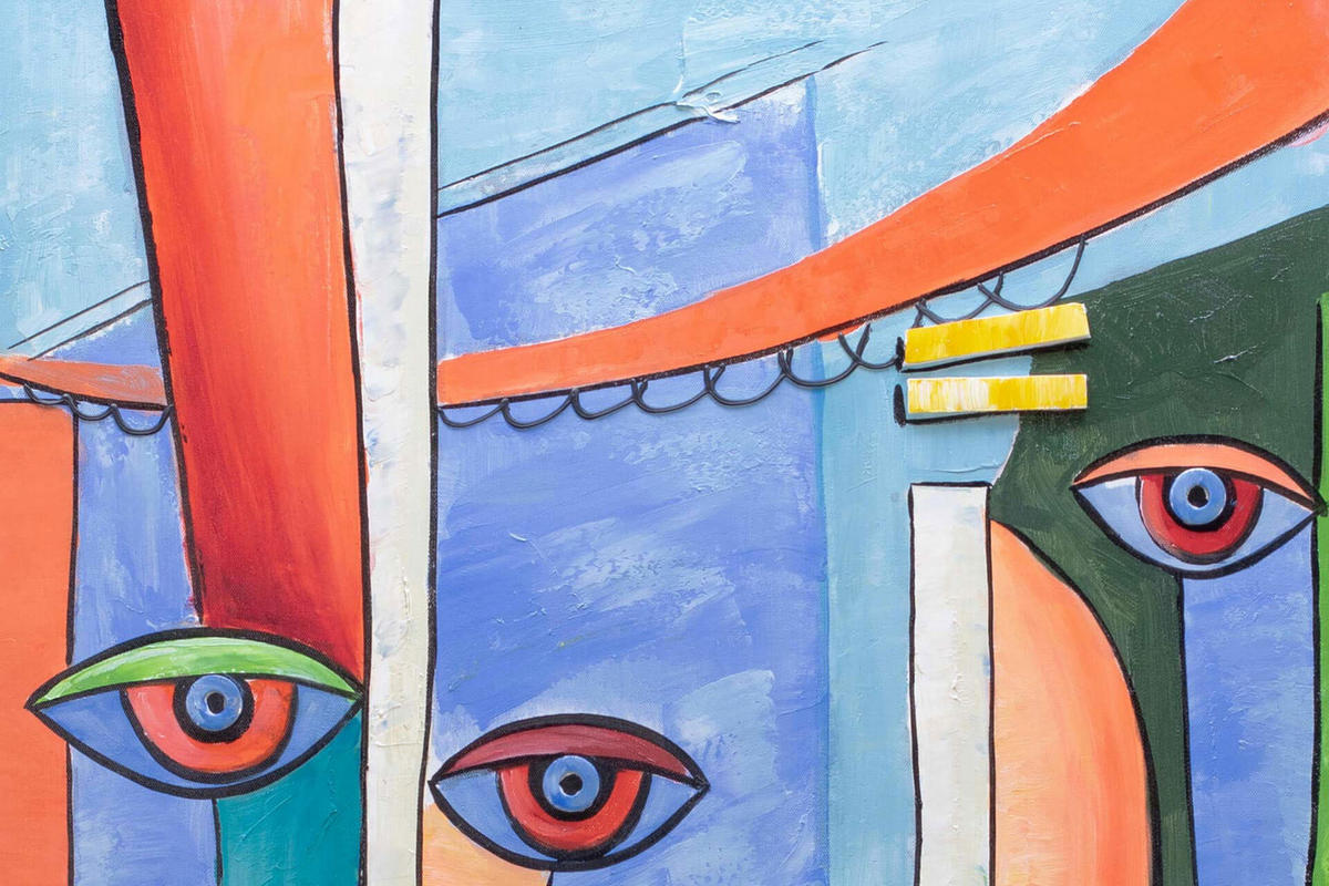 ACRYLBILD HANDGEMALT 60/90 cm - Multicolor, Holz/Textil (60/90cm) - KUNSTLOFT