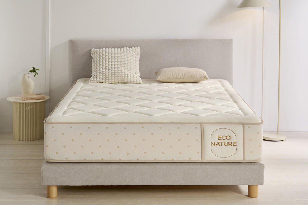 MATRATZE Eco Nature Spring - 160X200 cm- Härtegrad H3/H4 - Beige, Textil (160/200cm) - Moonia