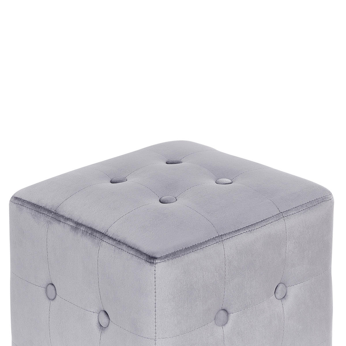 POUF WISCONSIN Samtstoff Grau - Lila, Textil (36/39/36cm) - Beliani