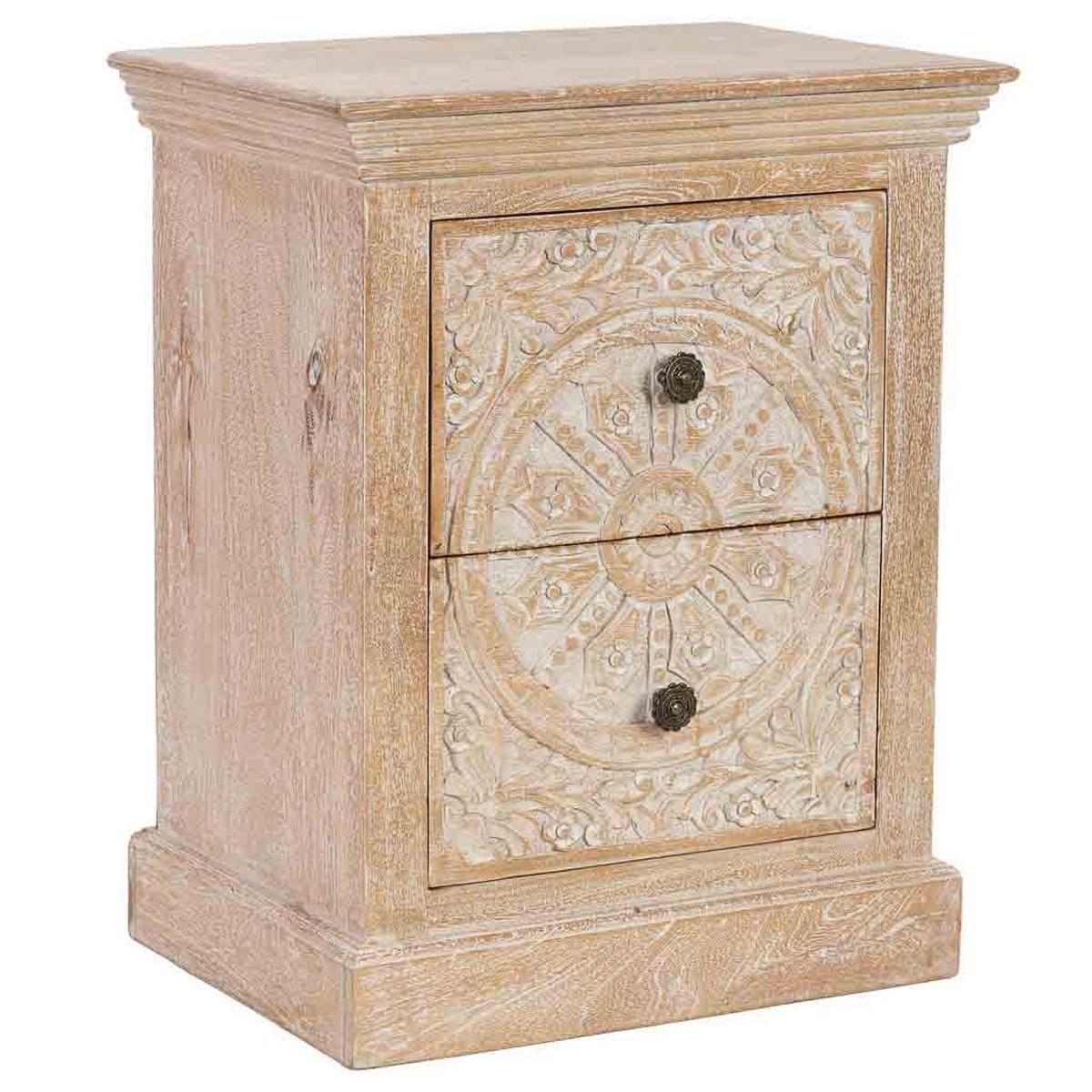 NACHTTISCH aus Holz, 56x40x70cm - Beige, Holz (56/70/40cm) - Wanderlust