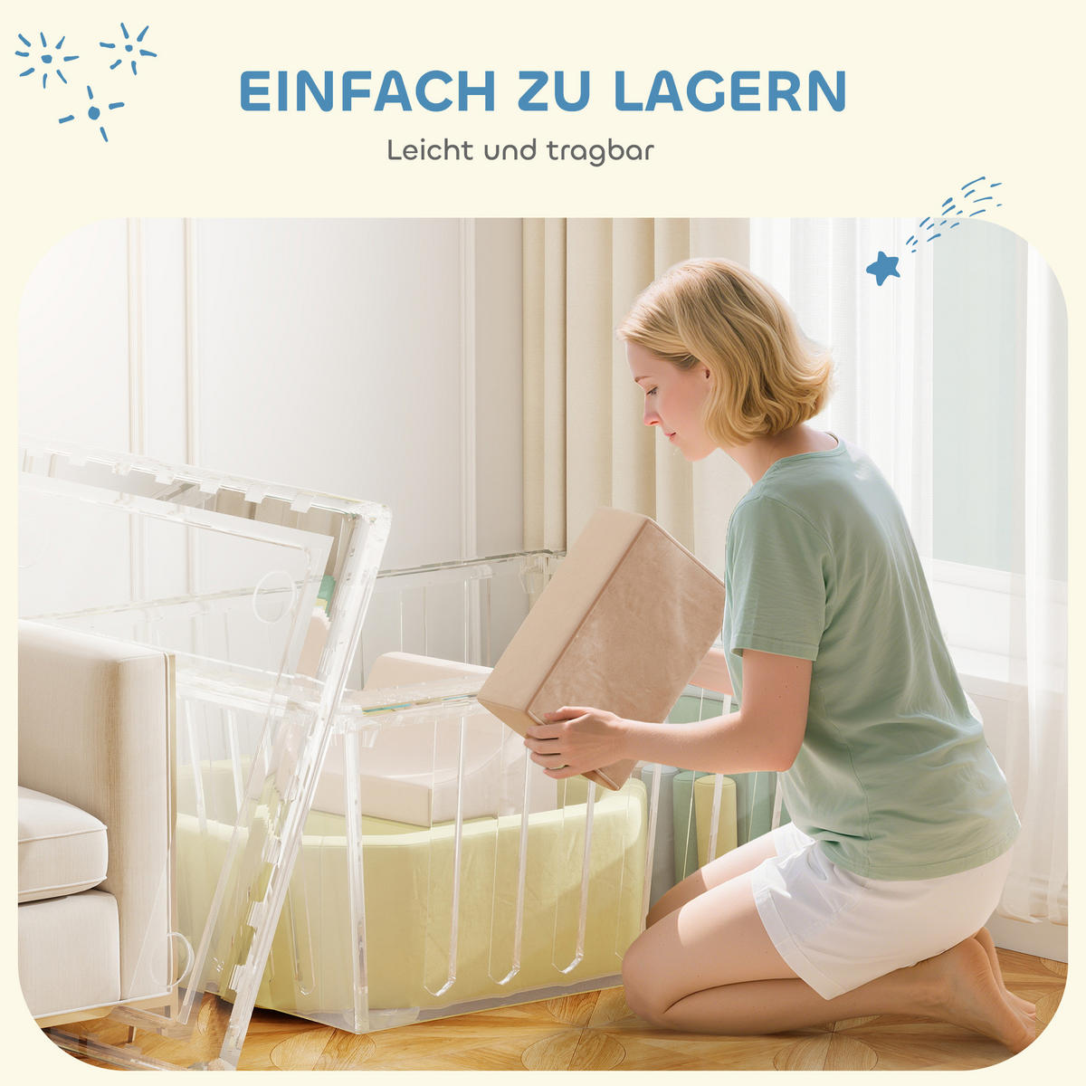 SCHAUMSTOFF Bausteine Kinder 15er-Set mit Bällepool, 200 Bälle Mehrfarbig - Multicolor, Textil (137.5/160cm) - AIYAPLAY