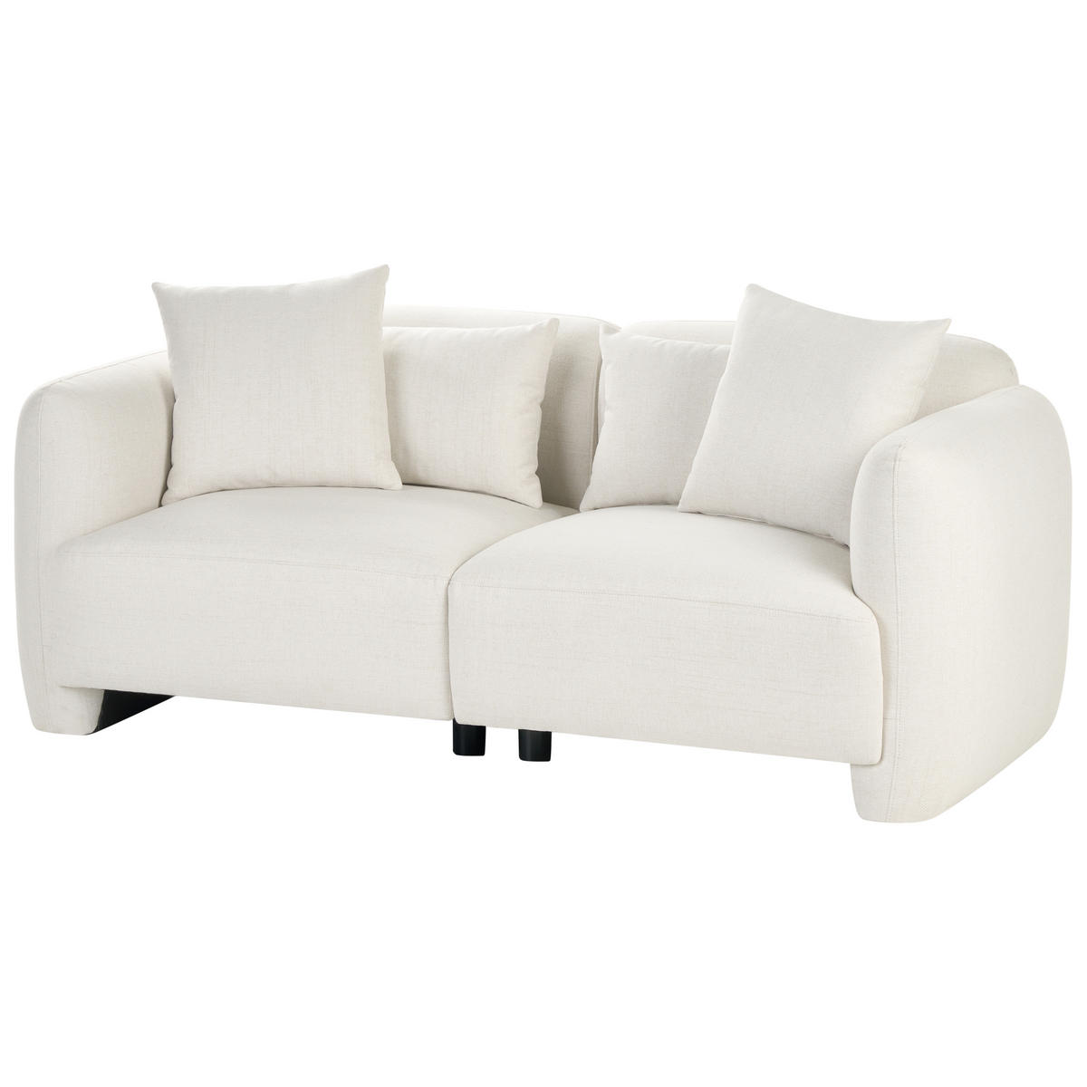 POHOVKA 3-místná Látka Krémově bílá Ekenes - krémová, textil (182/72/90cm) - Beliani