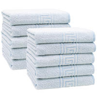 HANDTÜCHER, 10er-Set, 50x100 cm, 80% Baumwolle, 20% Polyester, Blau - Blau, Naturmaterialien (50/100cm) - Zollner