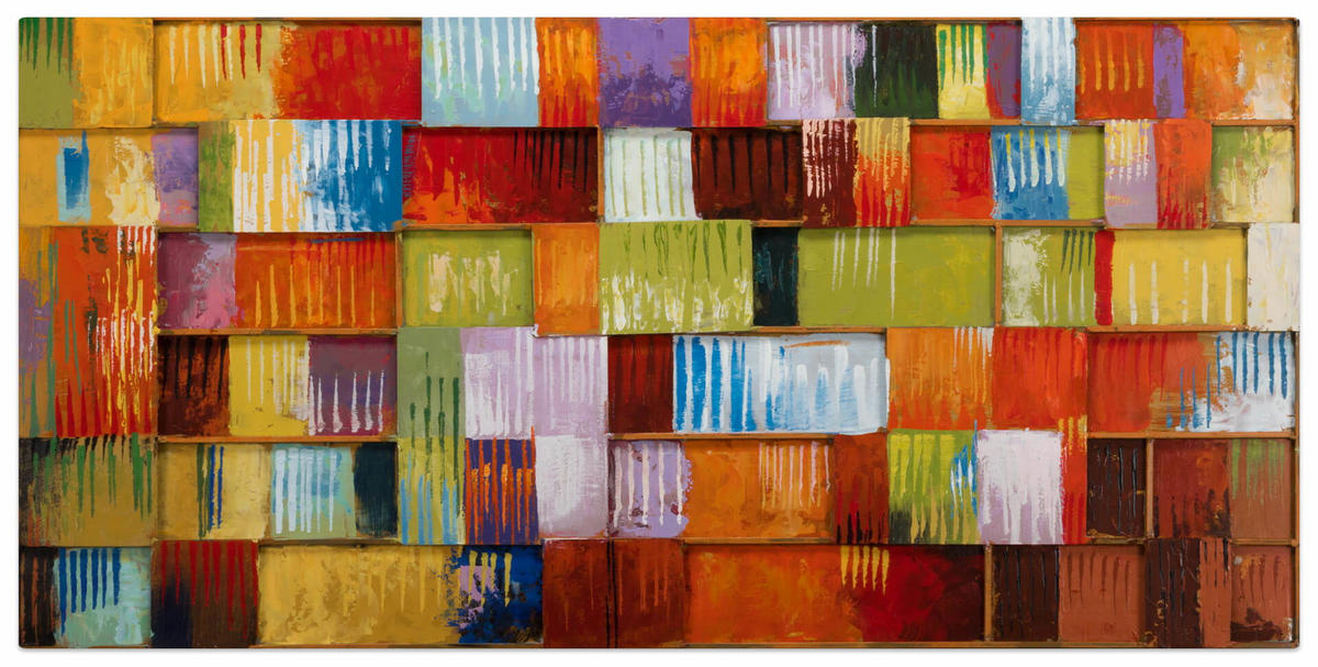 METALLBILD Bunt 120/60 cm - Multicolor, Metall (6.8/60cm) - KUNSTLOFT
