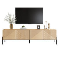 LOWBOARD 163.5/40/45 cm Natur aus MDF mit 4 Türen - Hellbraun, Holzwerkstoff (40/45/163.5cm) - OKMYHOME