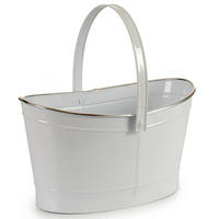 BLUMENTOPF Zink Weiß 35,7/21,5/35 cm - Weiß, Metall (35.7/35cm)