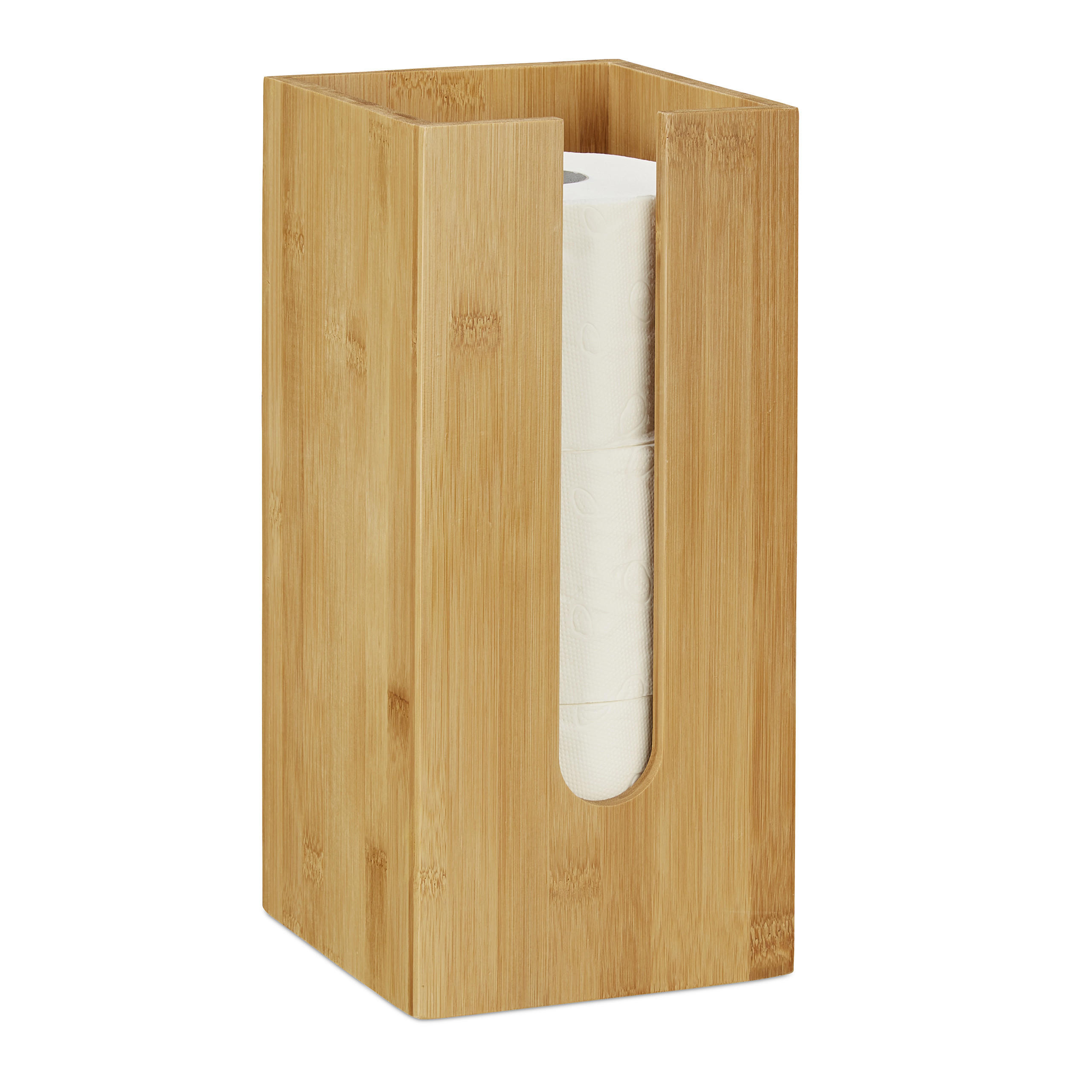 TOALETTPAPPERSH&Aring;LLARE Natur bambu frist&aring;ende 3 rullar Ljusbrun 33/15/15 cm