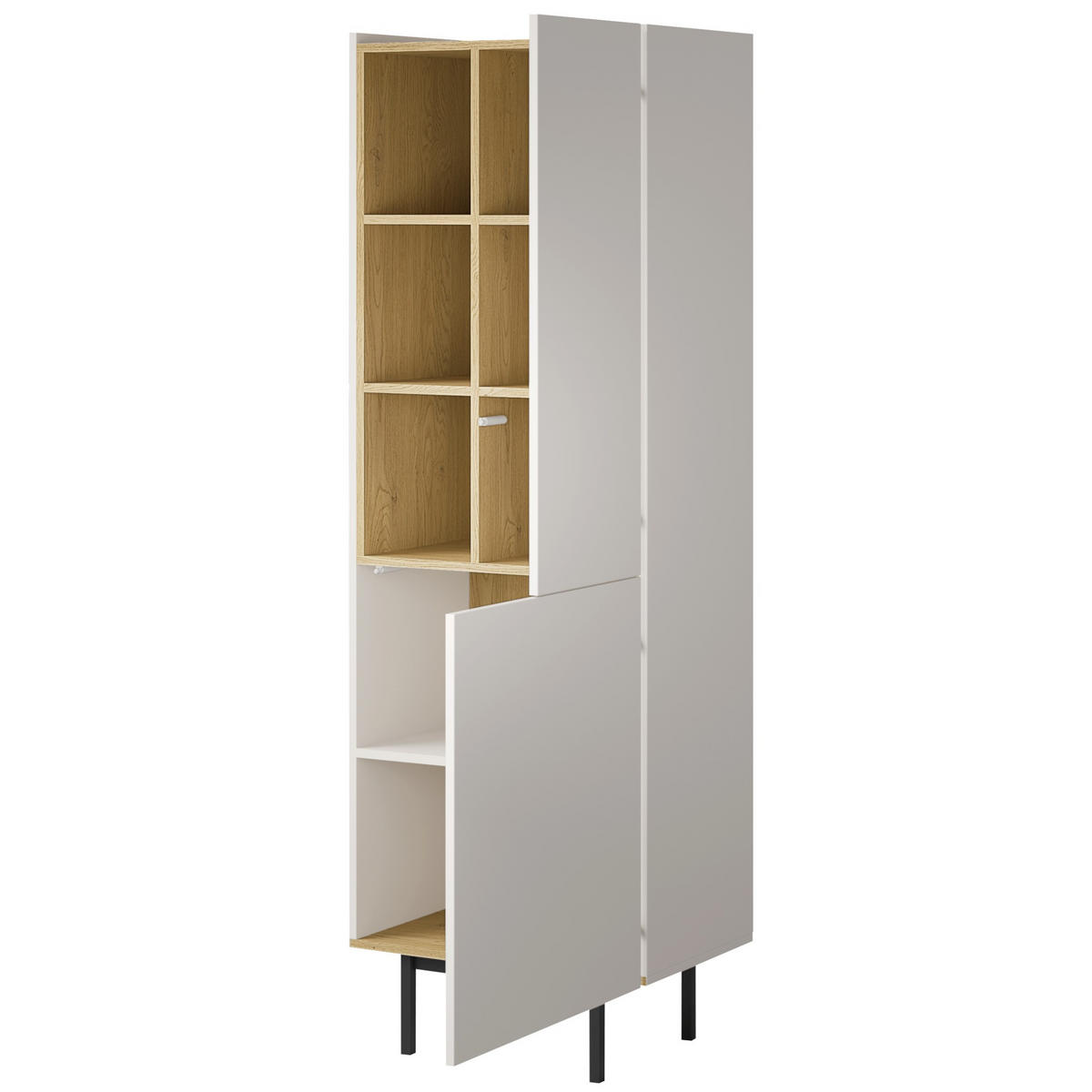 REGAL Noel 60 Kaschmir/Cremona-Eiche (Rechts) - Kaschmir/Eichefarben, Holzwerkstoff/Metall (60/180/42cm) - mzm24