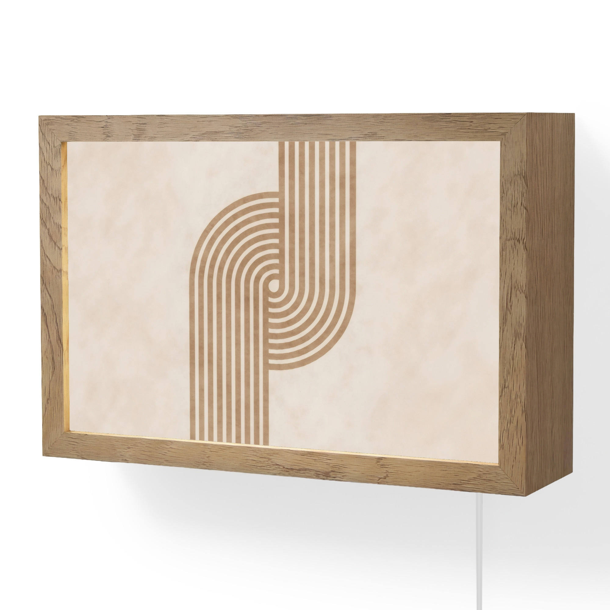 OnlyWow NÁSTĚNNÁ LAMPA Symetrický ohyb - měděná barva 30x20 cm