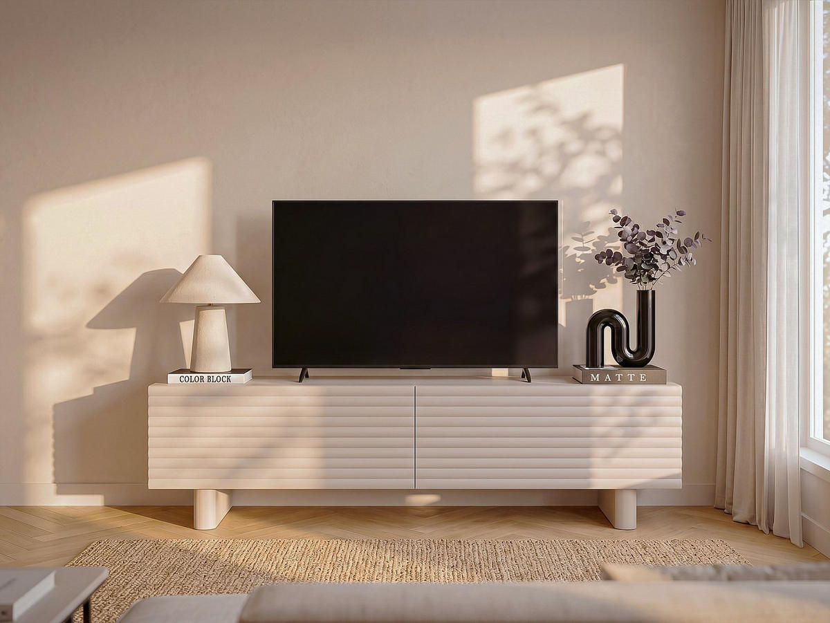 TV-BOARD - 150 x 36.8 - holz - beige Ludima - Beige, Holz (150/46.1/36.8cm) - Vente-Unique