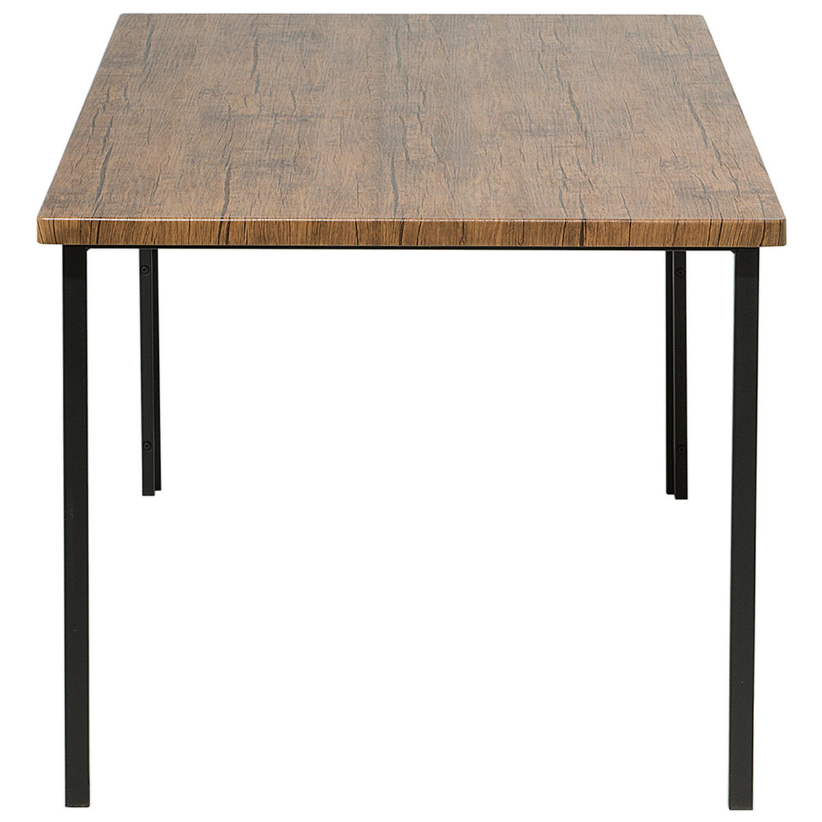 ESSZIMMERTISCH 150/90/75 cm Schwarz, Dunkelbraun Rechteckig Laredo - Schwarz, Holzwerkstoff (150/90/75cm) - Beliani