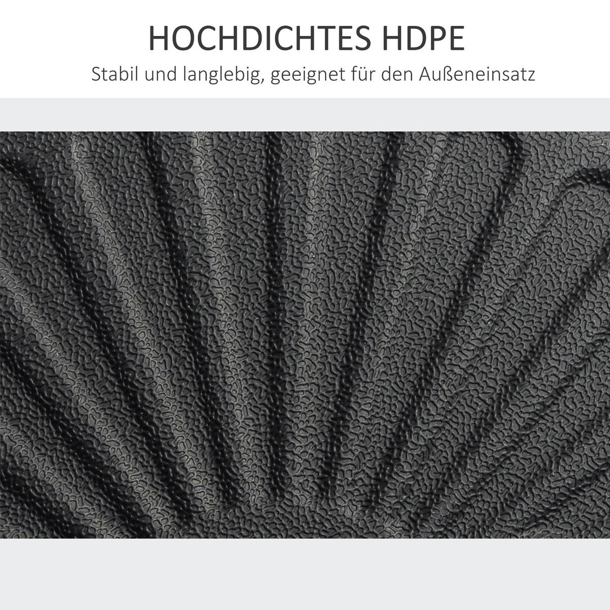 SONNENSCHIRMSTÄNDER für Garten Terrasse Balkon Zement Schwarz Ø51 x 14,5H cm - Schwarz, Kunststoff (51/51cm) - Outsunny