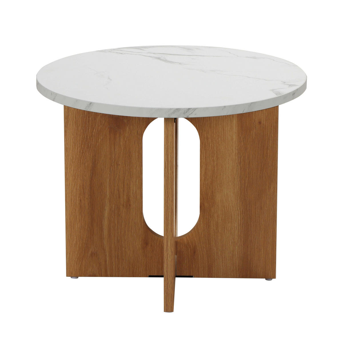 COUCHTISCH, helles Holzeffekt - Beige, Holz (50/50/40cm) - Oviala