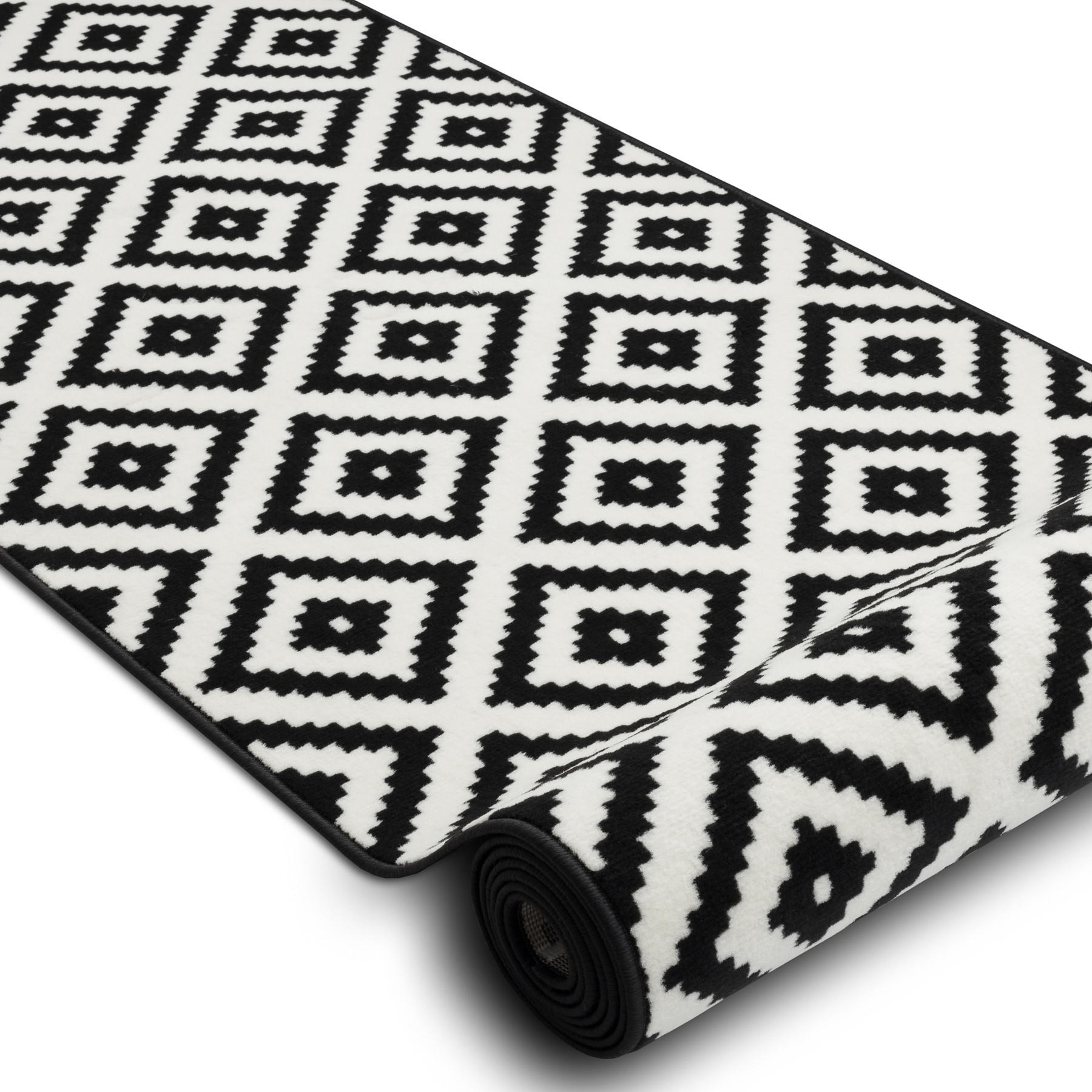 Thumbnail - rugsX Läufer, Schwarz, Textil, Freiform, 60x590 cm, Teppiche & Böden, Teppiche, Teppichläufer