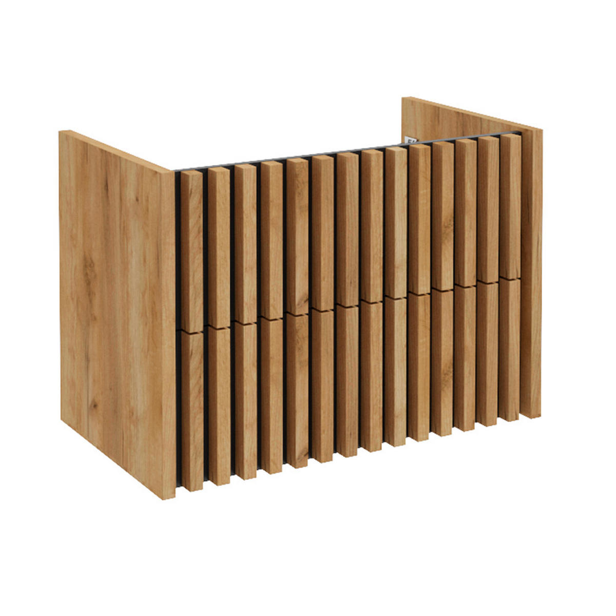 WASCHBECKENSCHRANK Lucca-107 - Braun, Holzwerkstoff (80/56/45cm) - Lomado