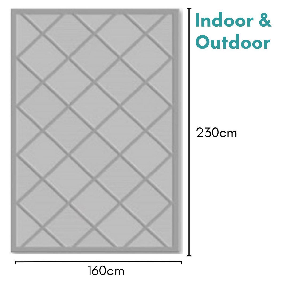 OUTDOORTEPPICH Lotta II Hellgrau,Silberfarben,Anthrazit 160/230 cm - Hellgrau, Textil (160/230cm) - My-Rug