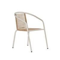 STUHL FÜR DRAUSSEN Sakda Beige 52 cm x 74 cm - Beige, Metall (52/74/66cm) - Klast Home