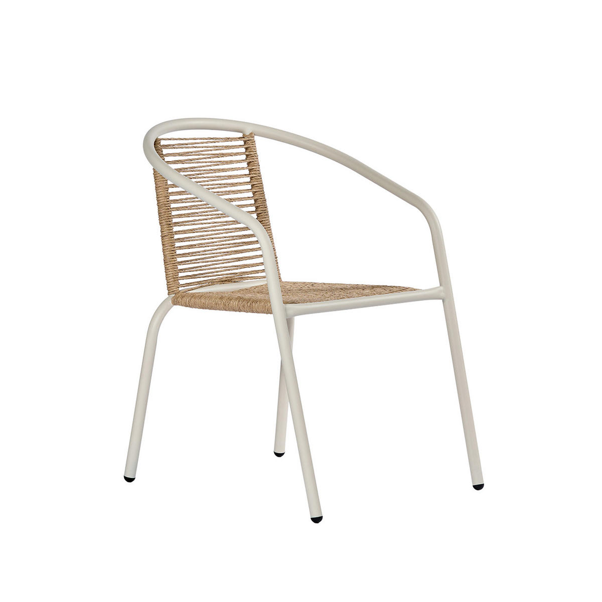 STUHL FÜR DRAUSSEN Sakda Beige 52 cm x 74 cm - Beige, Metall (52/74/66cm) - Klast Home