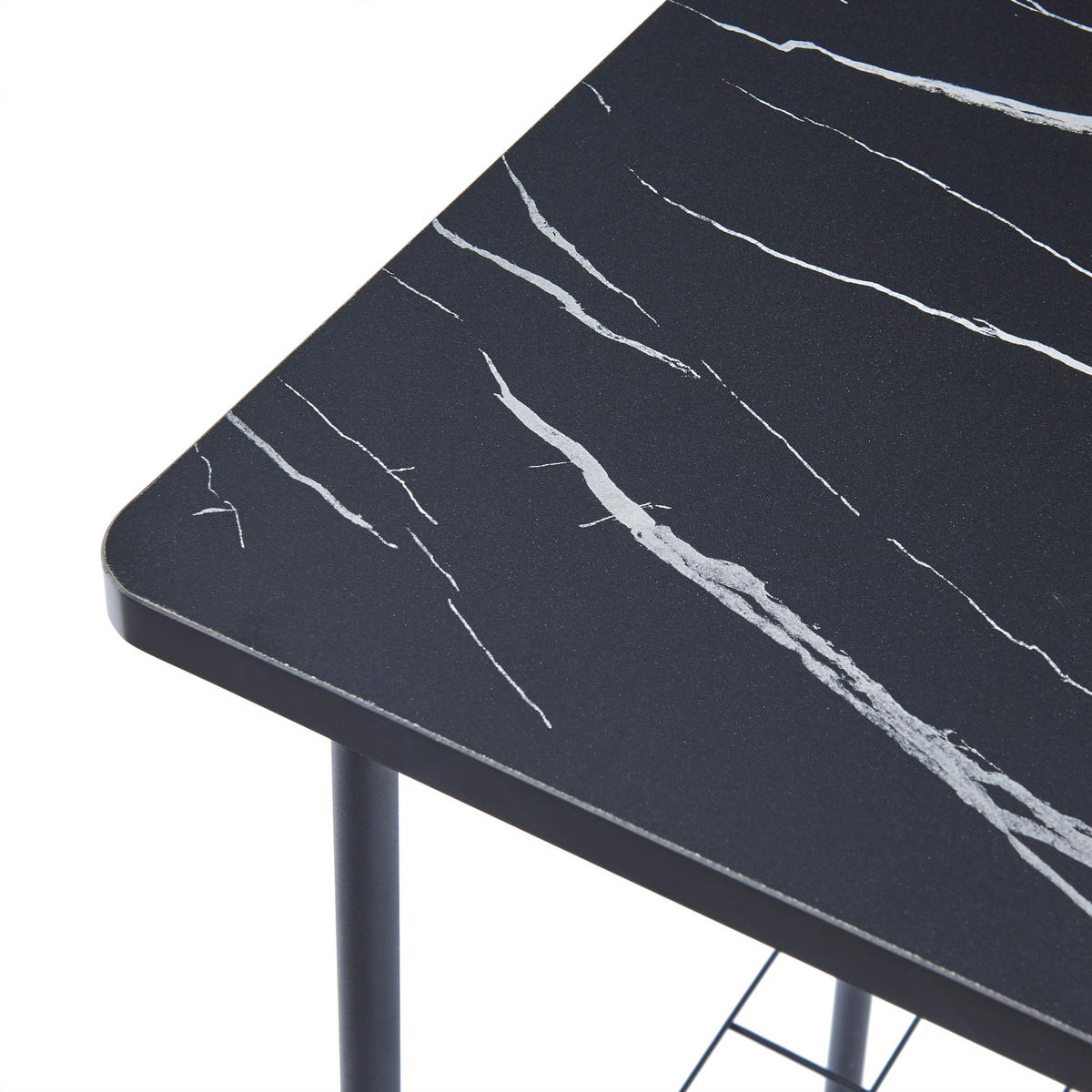 KÜCHENREGAL Nibe - Schwarz, Holzwerkstoff/Metall (60/150/42cm) - [en.casa]