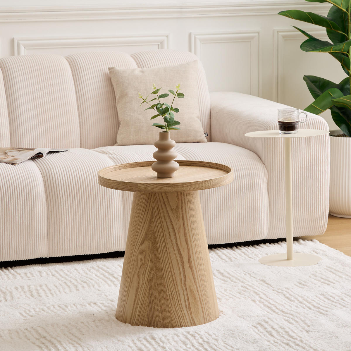 KAFFEETISCH Holz Hercyna Beige 45/45/50 cm - Beige, Holz (45/45/50cm) - Atmosphera Createur d´interieur