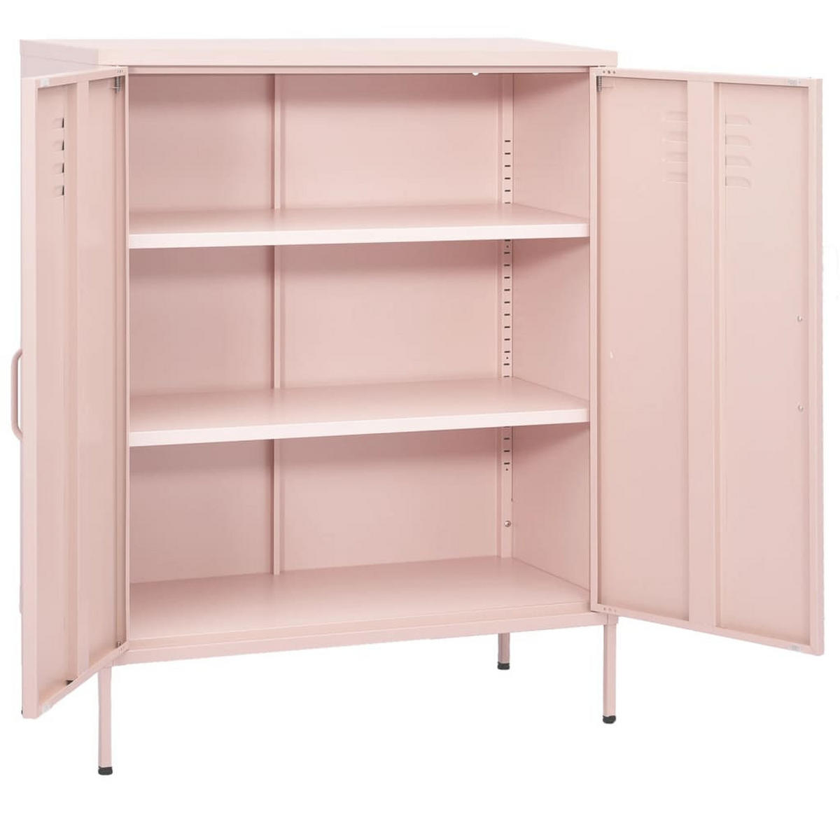 BEISTELLSCHRANK Rosa 80/35/101,5 Cm Stahl - Rosa, Metall (80/101.5/35cm) - vidaXL