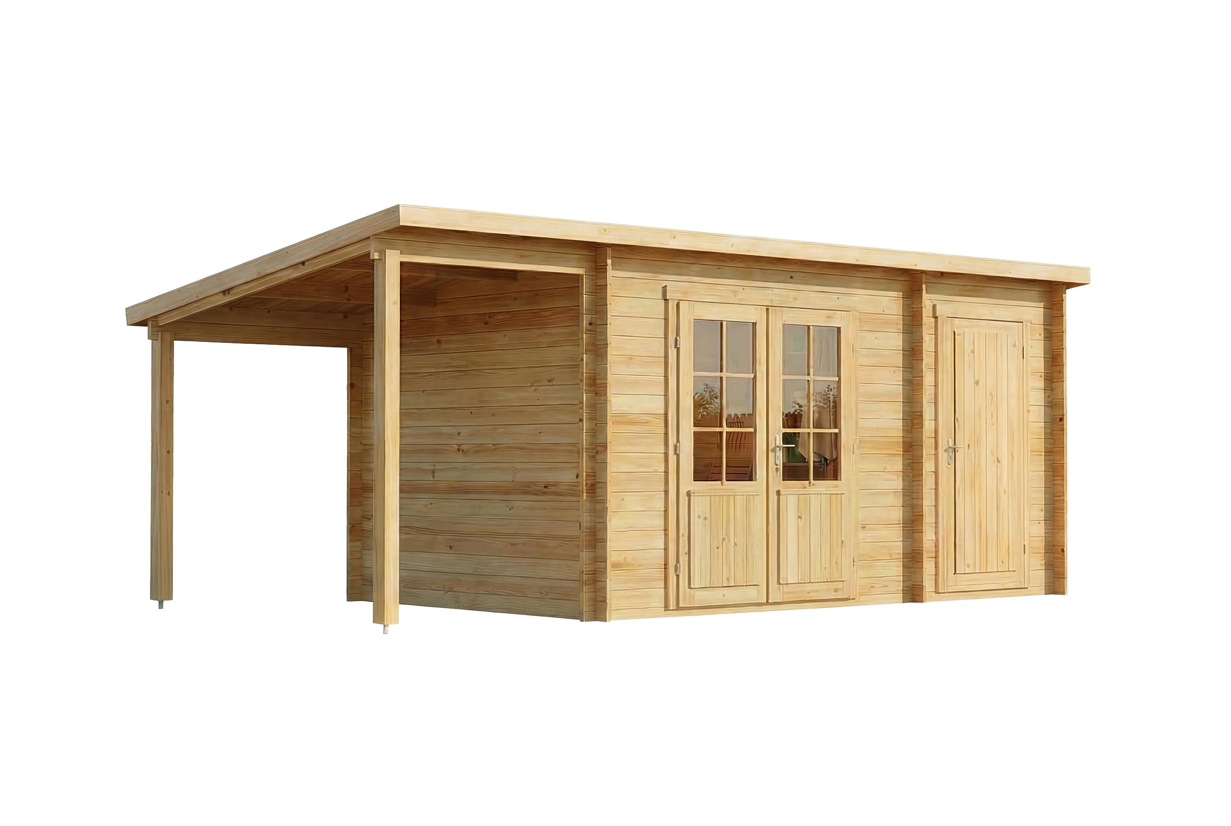 Alpholz Gartenhaus Natur 598x228x272 cm