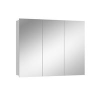 BADSPIEGELSCHRANK Sola Weiß 100 x 79.8 cm mit 3 Türen - Weiß, Glas (100/79.8/16.9cm) - Vicco