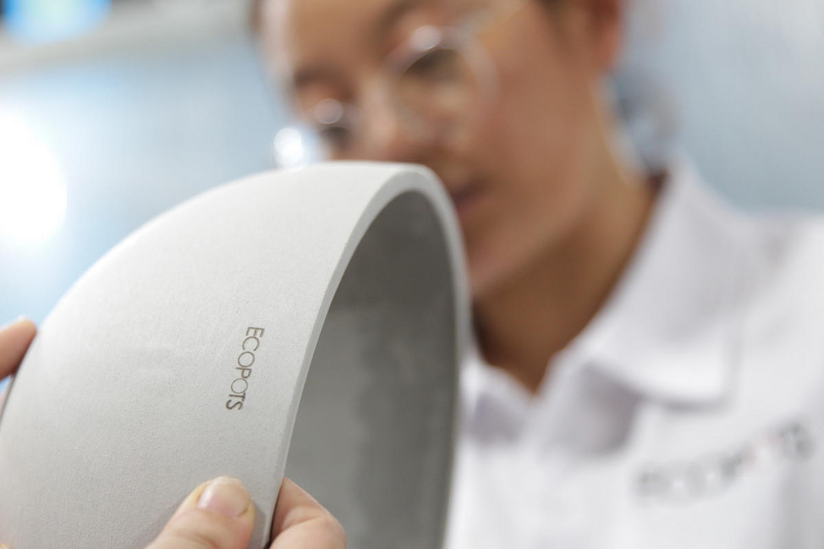 BLUMENTOPF Amsterdam 30/25,4 cm Weiß - Weiß, Kunststoff (30/25.4cm) - Ecopots