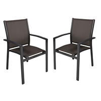 GARTENSTUHL 2er Set Colin Stapelstuhl - Dunkelgrau, Kunststoff (56.5/89/61cm) - DELUKE