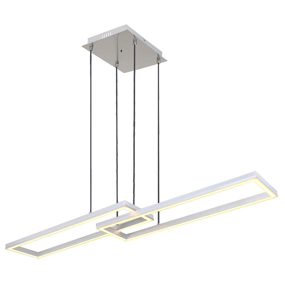 LED DECKENLEUCHTE Salmos Silber - Silberfarben, Metall (119.5/25.5/120cm) - Globo Lighting