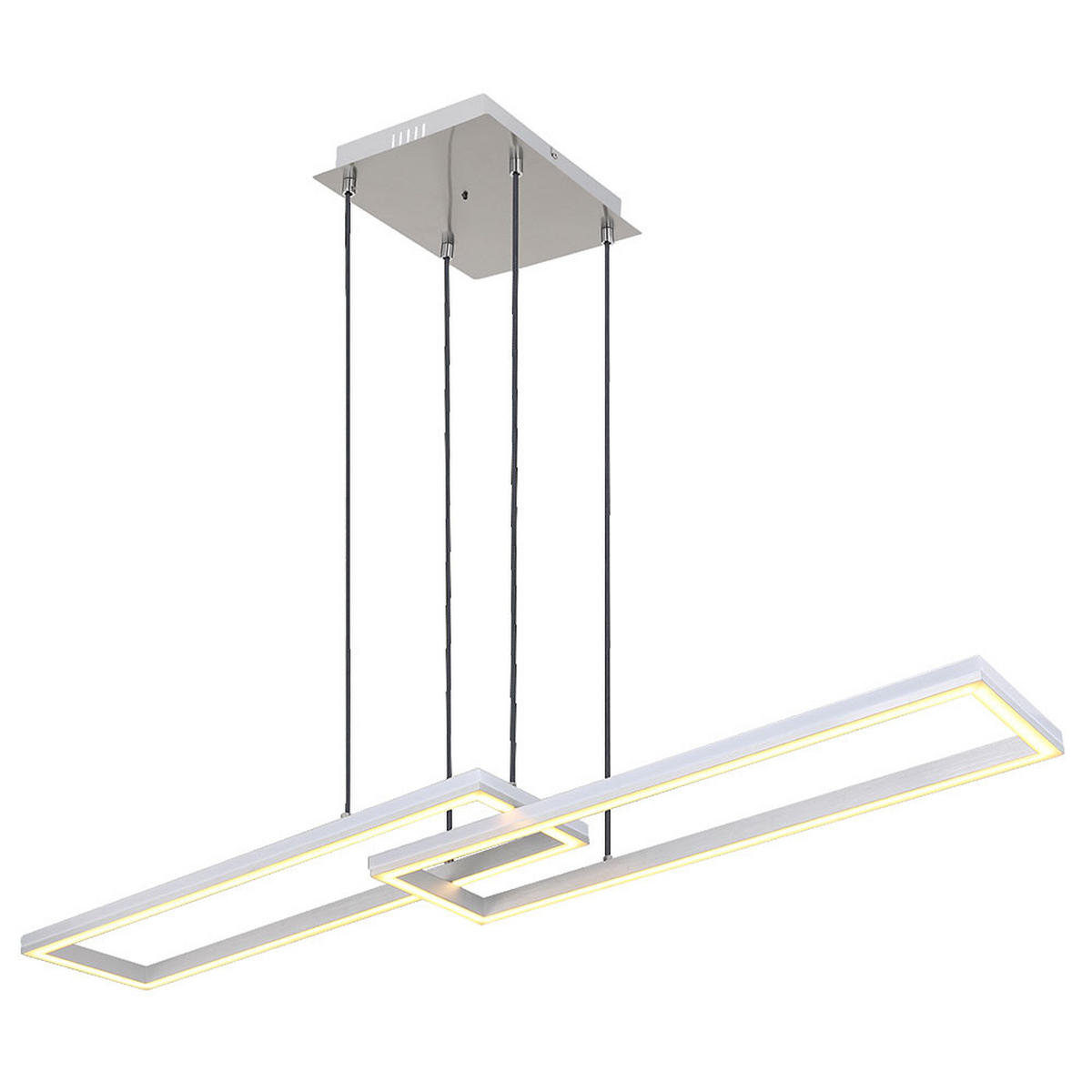 LED DECKENLEUCHTE Salmos Silber - Silberfarben, Metall (119.5/25.5/120cm) - Globo Lighting