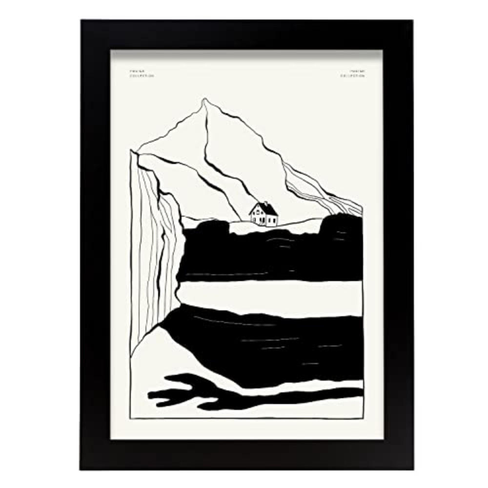 POSTER Abstrakt Pop Art A4 Schwarzer Rahmen - Schwarz, Papier (29.7/5/21cm) - Nacnic