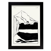 POSTER Abstrakt Pop Art A4 Schwarzer Rahmen - Schwarz, Papier (29.7/5/21cm) - Nacnic