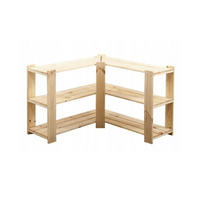 ECKREGAL WOODLAND 64x85x30cm Fachlast 120kg 3 Fachboden Kiefernholz Natur - Naturfarben, Holz (85/64/30cm) - PROREGAL