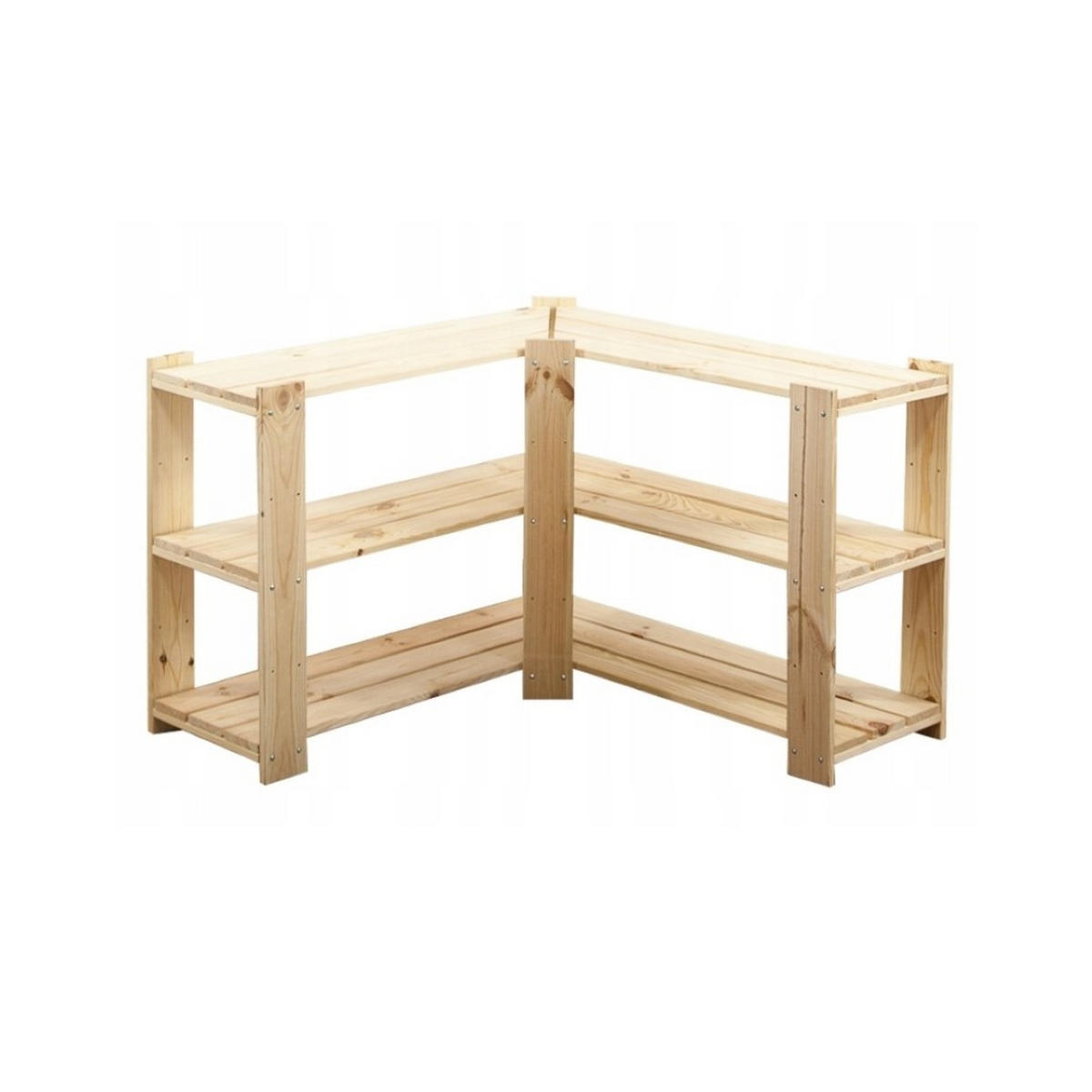 ECKREGAL WOODLAND 64x85x30cm Fachlast 120kg 3 Fachboden Kiefernholz Natur - Naturfarben, Holz (85/64/30cm) - PROREGAL
