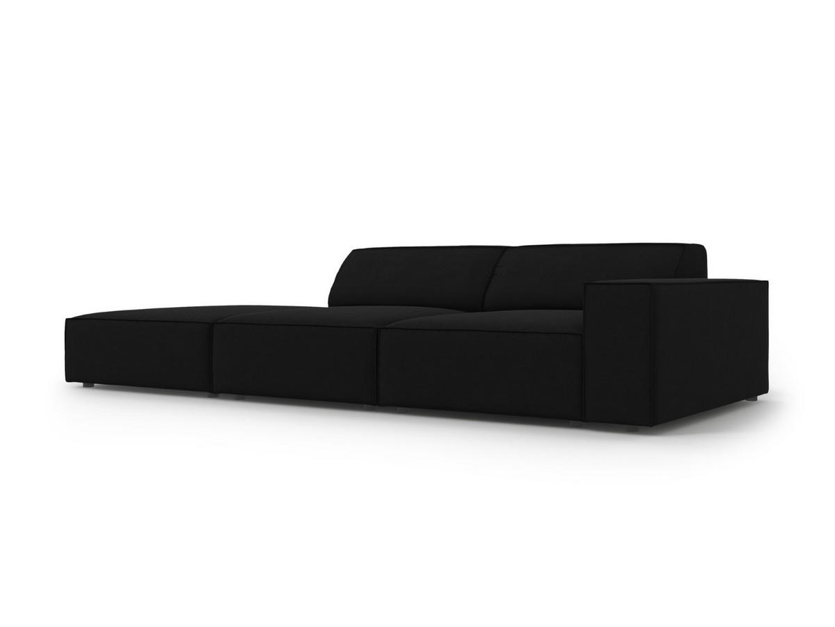 SOFA Jodie aus Samt schwarz 3 Sitzplätze - Schwarz, Textil (262/70/102cm) - Micadoni