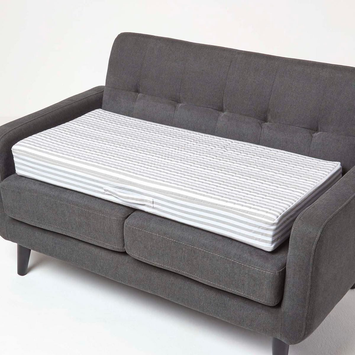 SITZKISSEN-BEZUG für Sofa-Auflage 100/50/10 cm, Baumwolle - Hellgrau, Textil (100/50/10cm) - Homescapes