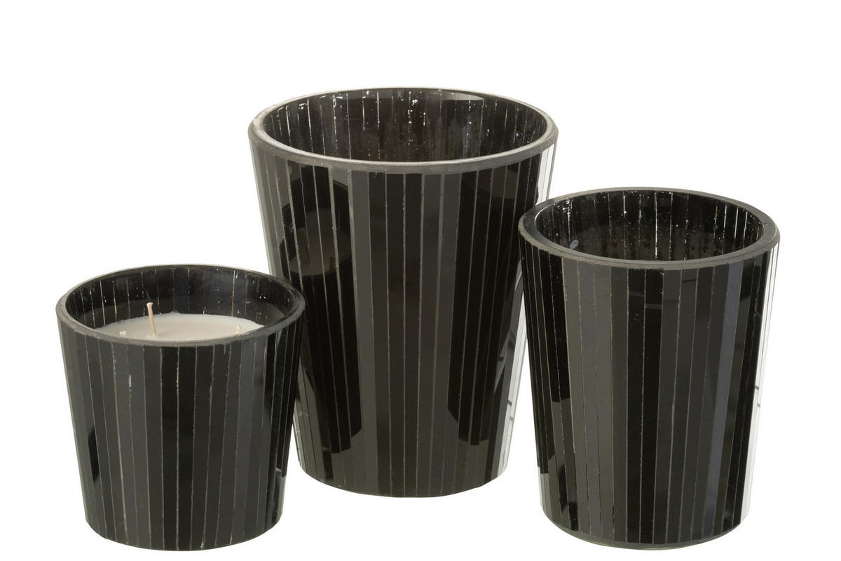DUFTKERZE NOA - Schwarz - L - 60 Std. - Schwarz, Paraffin (15.5/18.5cm) - J-Line