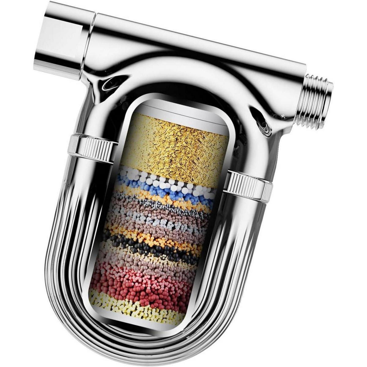 DUSCHFILTER mit Vitamin C 34-Stufen-System Chrom - Silberfarben, Metall (12/12.7/14.5cm)