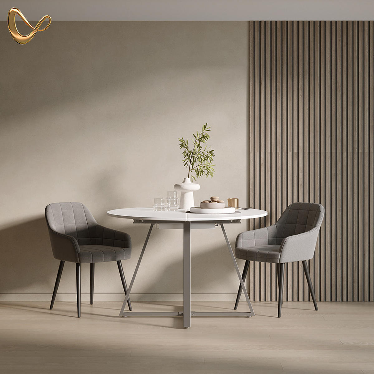 STENSKE PLOŠČE Grivola Oreh 4 kosi - barva oreha, leseni material (120/40/1.8cm) - Livinity®
