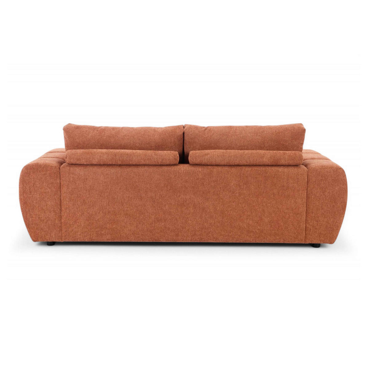 SOFA 3-Sitzer, Terrakotta - Rot, Textil (100/90/238cm) - Oviala
