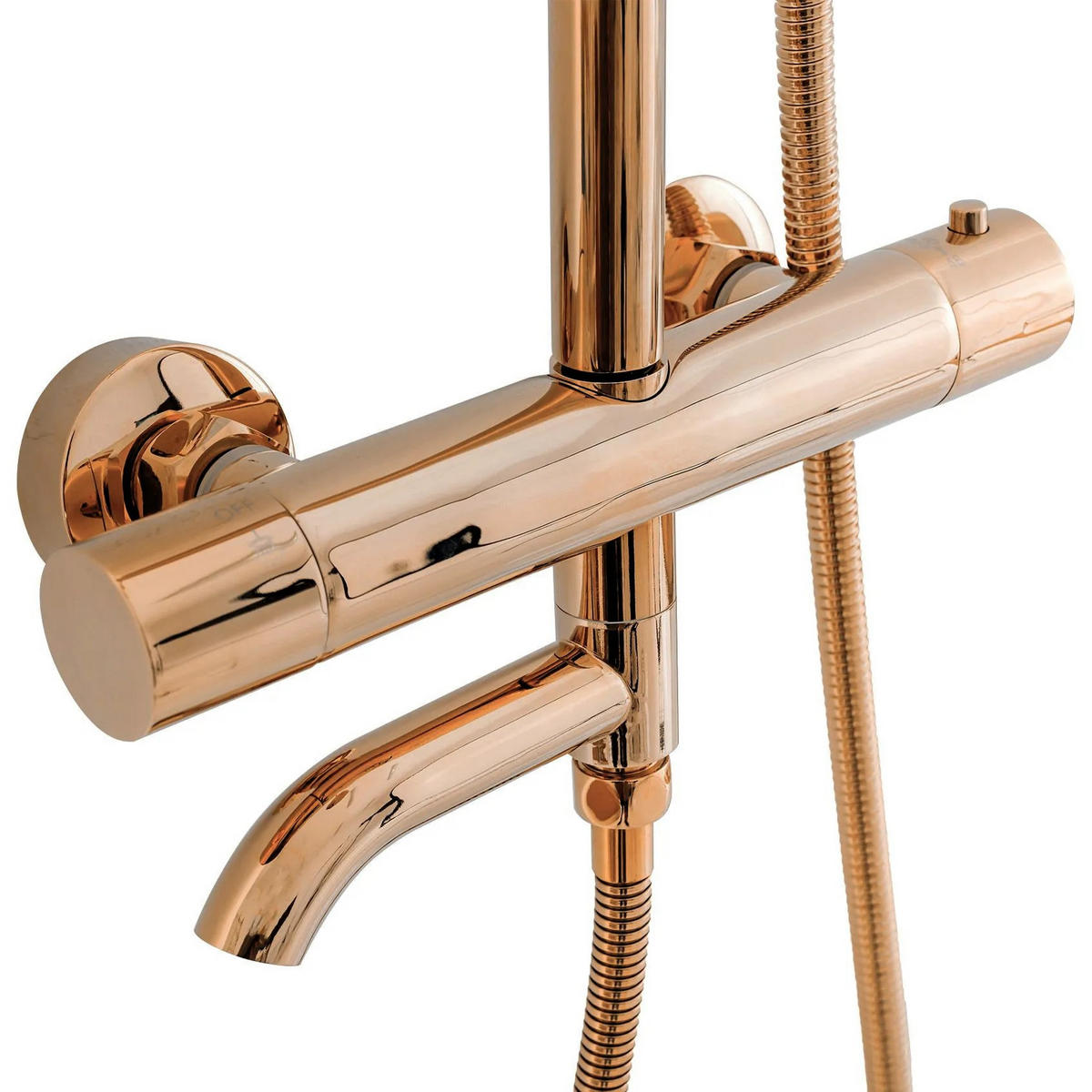 DUSCHGARNITUR Mit Thermostat Rea Lungo Copper - Kupferfarben, Metall (26.5/117/34.5cm) - REA