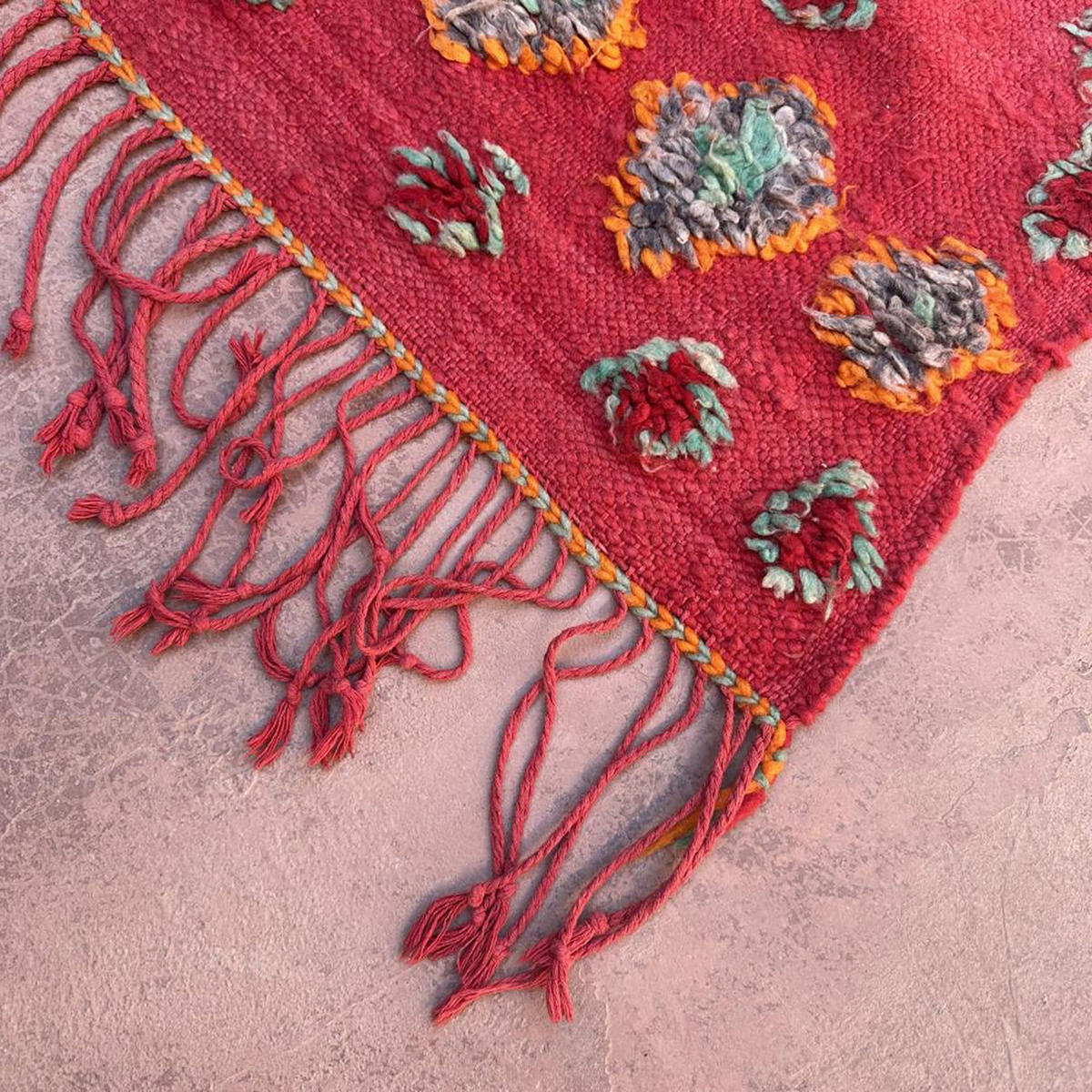 BERBERTEPPICH aus reiner Wolle 163x 405 cm - Rot, Naturmaterialien (163/405cm) - AFK Living