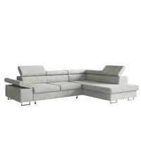 ECKSOFA Grau ALEX Mit Verstellbaren Kopfstützen Rechts - Grau, Textil (203/274cm) - Sepro Meble