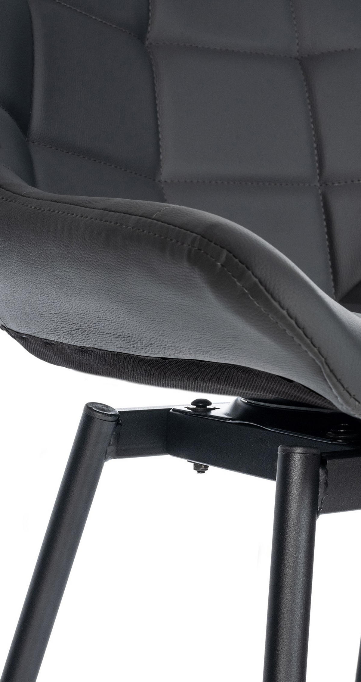 BARHOCKER Welton Schwenkbar Kunstleder grau - Schwarz/Grau, Kunststoff/Metall (49/105/56cm) - TPFLiving