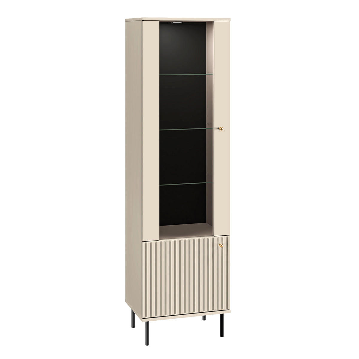 VITRINE Nova Beige - Beige, Holzwerkstoff (55/190/40cm) - Petits-meubles