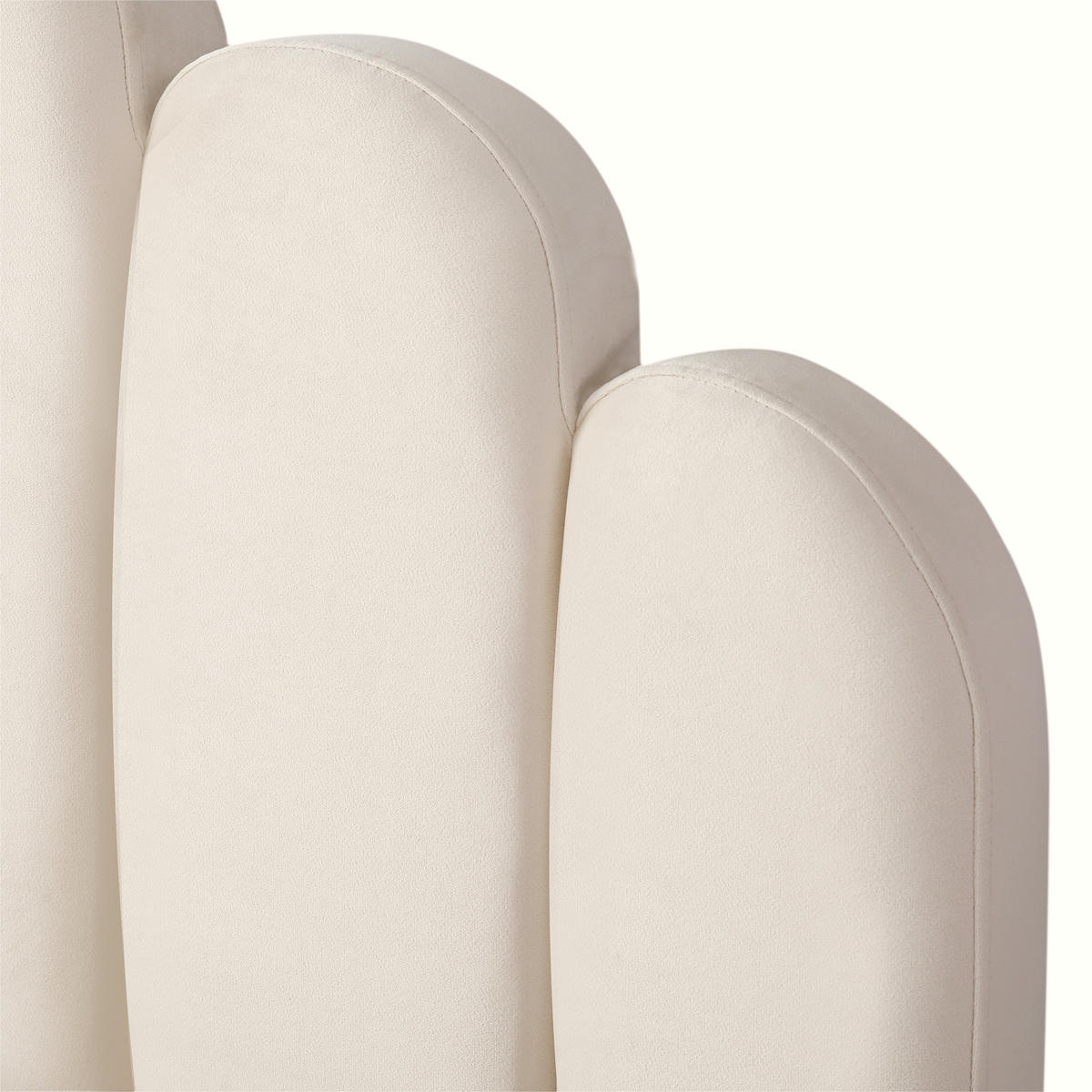 POLSTERBETT 90/200 mit gepolstertem Kopfteil und abgerundeten Ecken in Beige - Beige, Holzwerkstoff/Textil (90/200cm) - EVRYAE