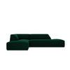 ECKSOFA links Ruby aus Samt flaschengrün 4 Sitzplätze - Dunkelgrün, Textil (180/273cm) - Micadoni